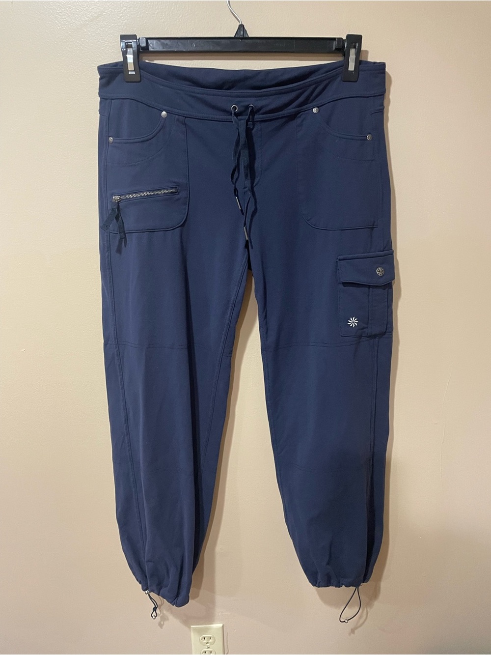 Athleta Navy Blue Women's Cargo Jogger Pants